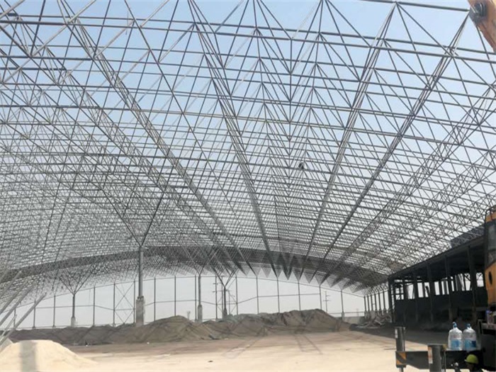 张家口钢厂料仓网架工程